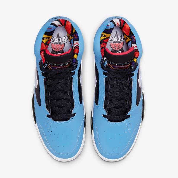 Nike Air Flight Lite Mid Sneakers Heren Blauw Rood Groen Wit | NK392STC