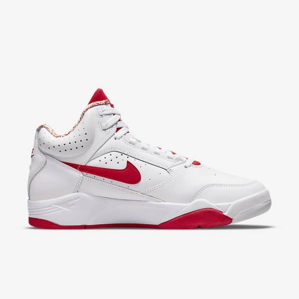 Nike Air Flight Lite Mid Sneakers Heren Wit Rood | NK701XSQ