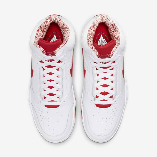 Nike Air Flight Lite Mid Sneakers Heren Wit Rood | NK701XSQ