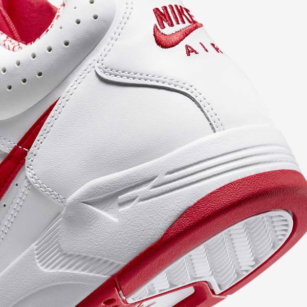 Nike Air Flight Lite Mid Sneakers Heren Wit Rood | NK701XSQ