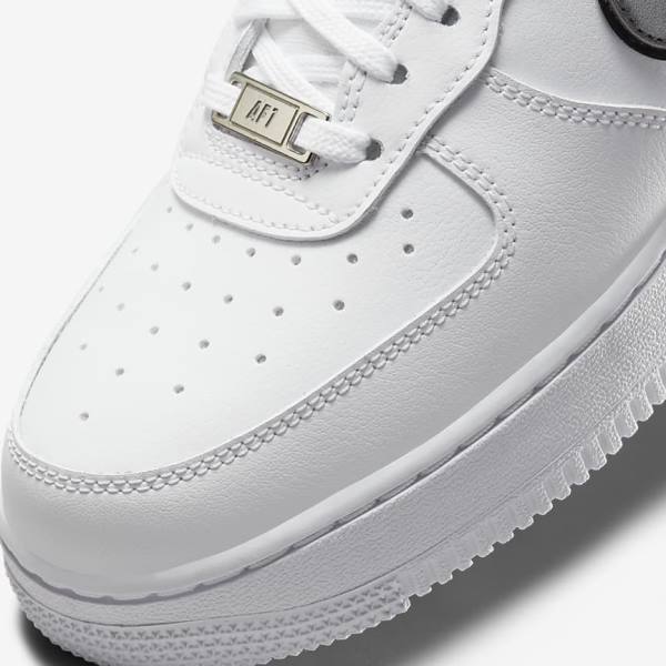 Nike Air Force 1 07 Essential Sneakers Dames Wit Zwart Metal Zilver | NK134FPM