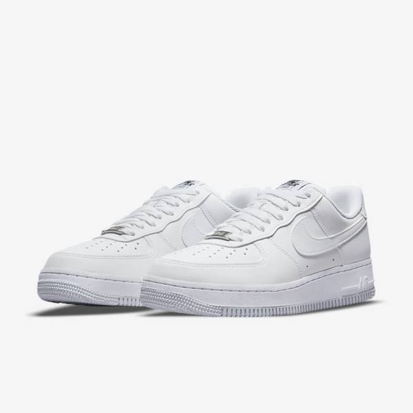 Nike Air Force 1 07 Next Nature Sneakers Dames Wit Zwart Metal Zilver | NK371WVS