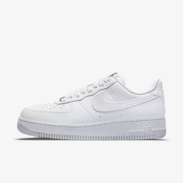 Nike Air Force 1 07 Next Nature Sneakers Dames Wit Zwart Metal Zilver | NK371WVS