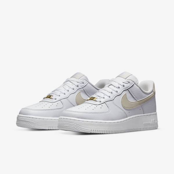 Nike Air Force 1 07 Next Nature Sneakers Dames Wit Metal Goud Lichtbruin | NK560ZBY