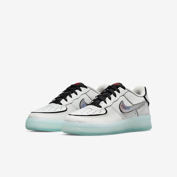 Nike Air Force 1-1 Older Sneakers Kinderen Wit Zwart Rood Gekleurd | NK684PTQ