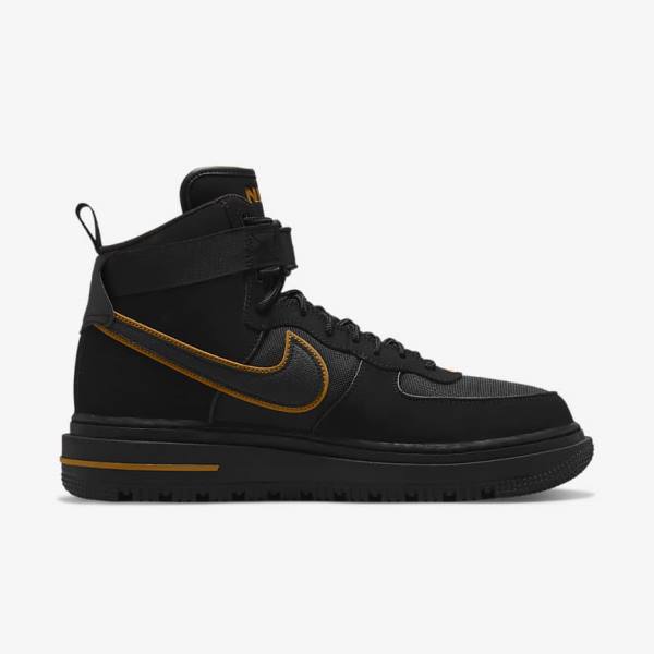 Nike Air Force 1 Boot Sneakers Heren Zwart Bruin Goud | NK023KYQ