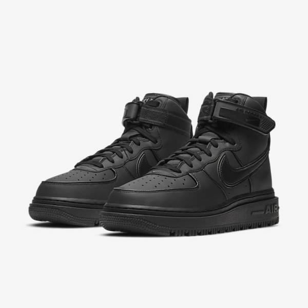 Nike Air Force 1 Boot Sneakers Heren Zwart Donkergrijs Wit | NK489IVO