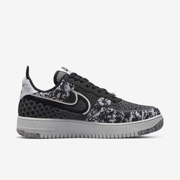 Nike Air Force 1 Crater Flyknit Next Nature Sneakers Heren Zwart Wit Platina Zwart | NK524AQN