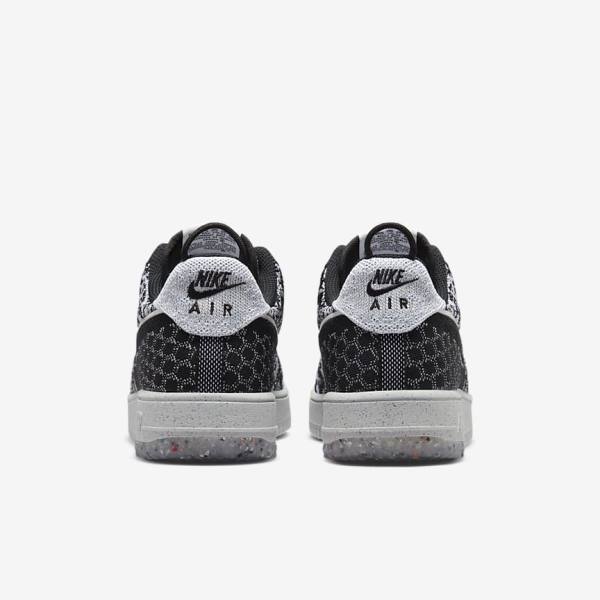 Nike Air Force 1 Crater Flyknit Next Nature Sneakers Heren Zwart Wit Platina Zwart | NK524AQN