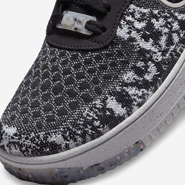 Nike Air Force 1 Crater Flyknit Next Nature Sneakers Heren Zwart Wit Platina Zwart | NK524AQN