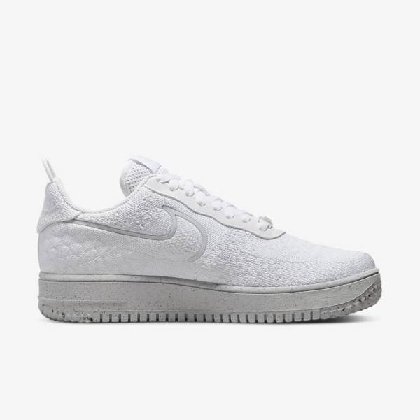 Nike Air Force 1 Crater Flyknit Next Nature Sneakers Heren Wit Platina Wit | NK912UMC