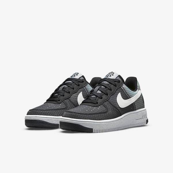 Nike Air Force 1 Crater Older Sneakers Kinderen Zwart Wit | NK532NIW