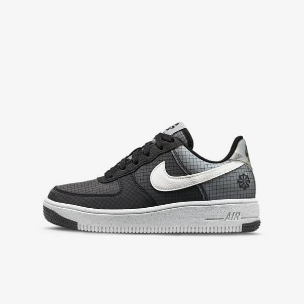 Nike Air Force 1 Crater Older Sneakers Kinderen Zwart Wit | NK532NIW