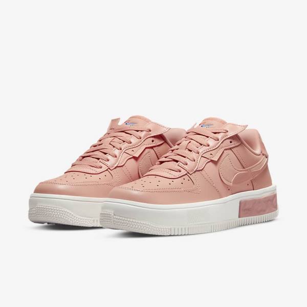 Nike Air Force 1 Fontanka Sneakers Dames Wit Rood Roze Licht | NK302LRE