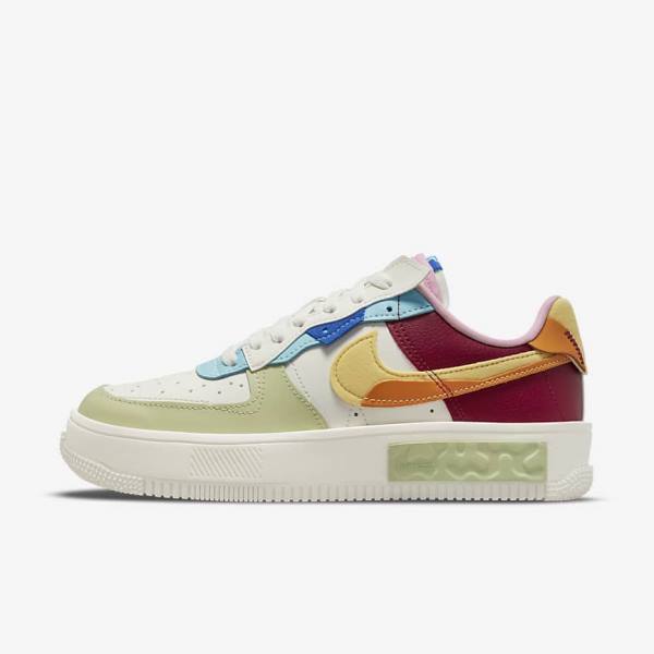 Nike Air Force 1 Fontanka Sneakers Dames Bordeaux Goud | NK509NAW