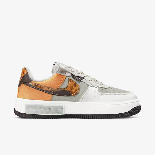 Nike Air Force 1 Fontanka Sneakers Dames Bruin Lichtbeige Geel | NK631GSA