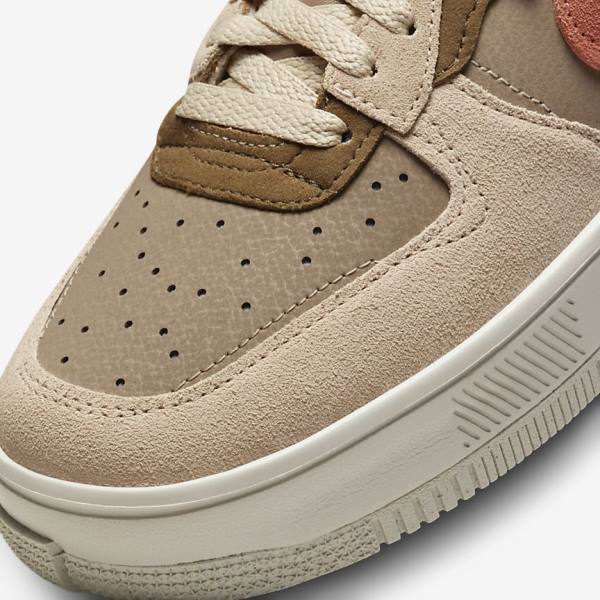 Nike Air Force 1 Fontanka Sneakers Dames Bordeaux Khaki | NK746BTR