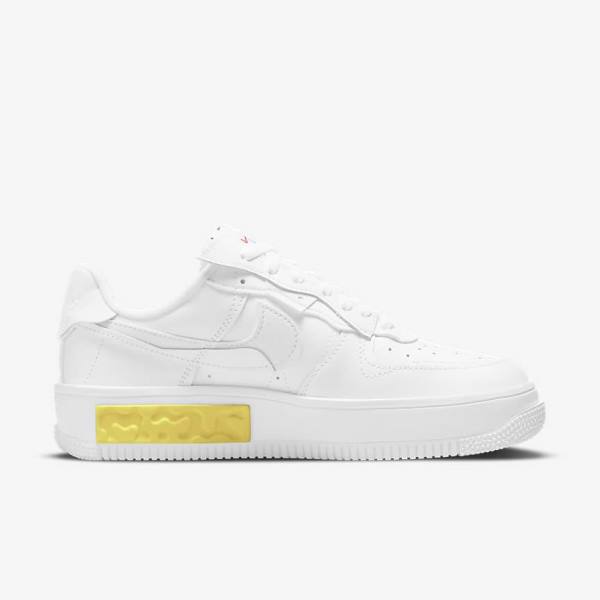 Nike Air Force 1 Fontanka Sneakers Dames Wit Geel Wit | NK789VOY