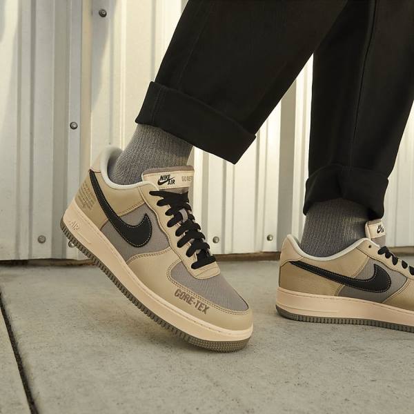 Nike Air Force 1 GTX Sneakers Heren Khaki Wit Zwart | NK436WMC