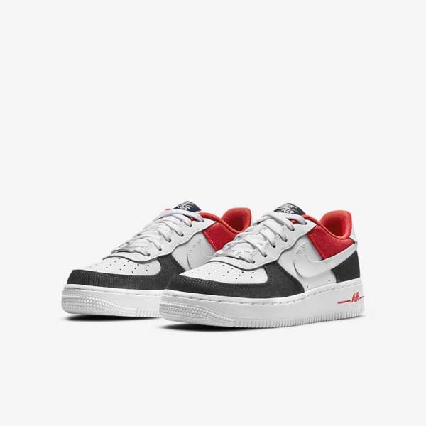 Nike Air Force 1 LV8 Older Sneakers Kinderen Wit Donkerblauw Rood Wit | NK472OKX