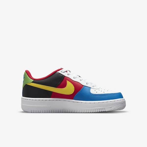 Nike Air Force 1 LV8 Older Sneakers Kinderen Wit Rood Koningsblauw Goud | NK581RFL