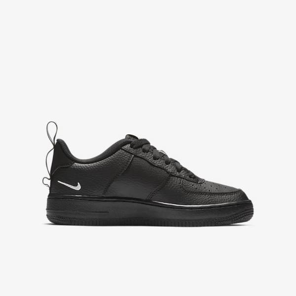 Nike Air Force 1 LV8 Utility Older Sneakers Kinderen Zwart Geel Wit | NK526VCO