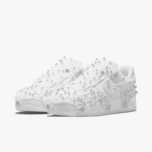 Nike Air Force 1 LXX x Swarovski Sneakers Dames Wit Metal Zilver Wit | NK672MZX