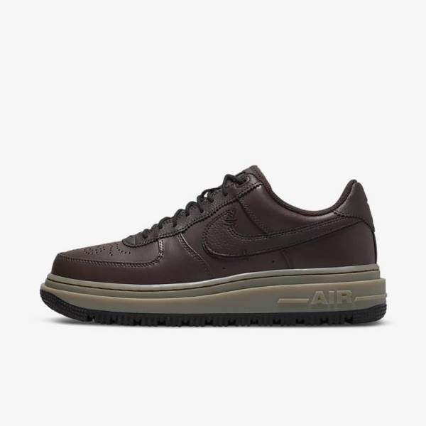 Nike Air Force 1 Luxe Sneakers Heren Bruin Zwart Donkerbruin | NK098KQG