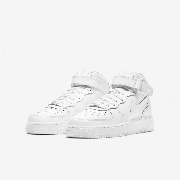 Nike Air Force 1 Mid LE Older Basketbalschoenen Kinderen Wit | NK431KYL