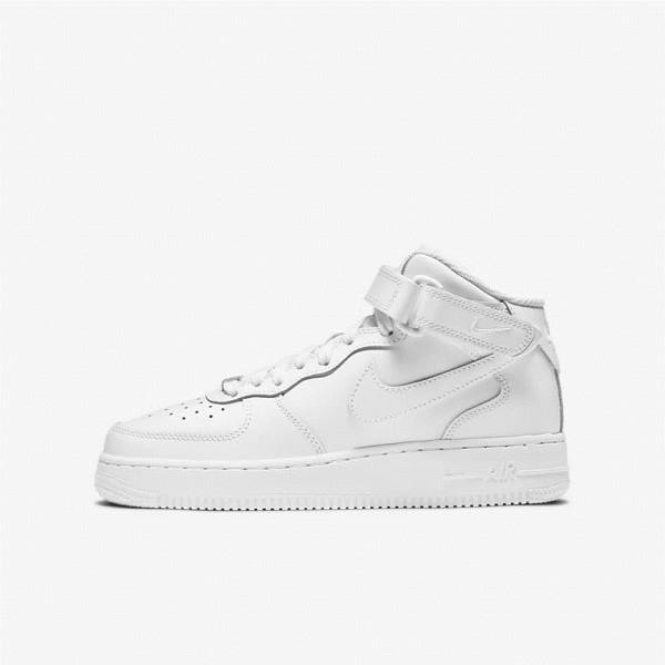 Nike Air Force 1 Mid LE Older Basketbalschoenen Kinderen Wit | NK431KYL