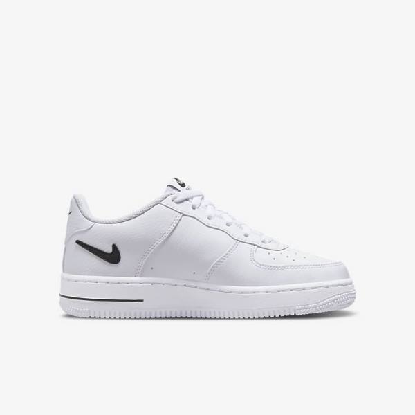 Nike Air Force 1 Older Sneakers Kinderen Wit Zwart | NK863KMJ