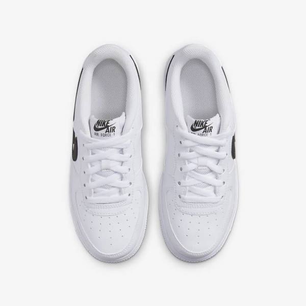 Nike Air Force 1 Older Sneakers Kinderen Wit Zwart | NK863KMJ