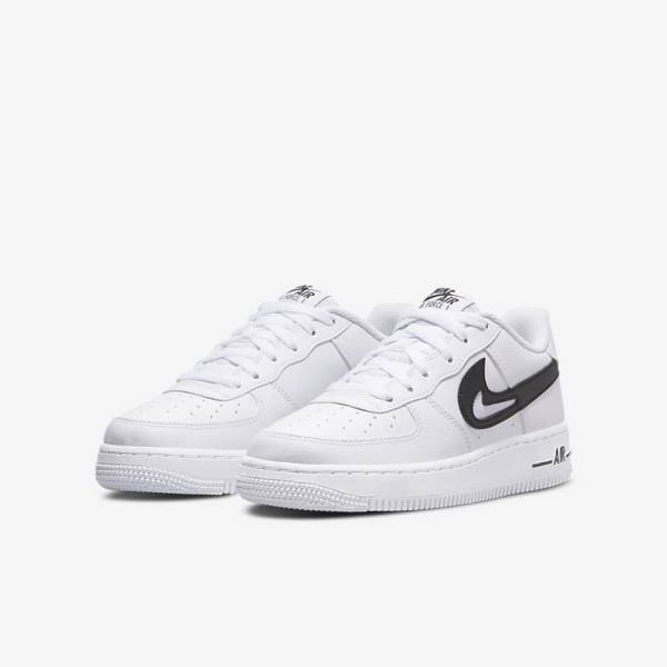 Nike Air Force 1 Older Sneakers Kinderen Wit Zwart | NK863KMJ