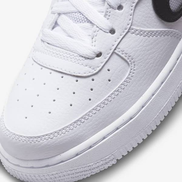 Nike Air Force 1 Older Sneakers Kinderen Wit Zwart | NK863KMJ