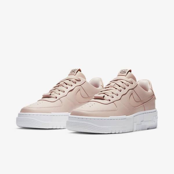 Nike Air Force 1 Pixel Sneakers Dames Beige Zwart Wit | NK436DJK