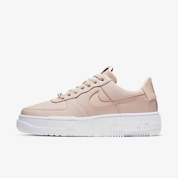 Nike Air Force 1 Pixel Sneakers Dames Beige Zwart Wit | NK436DJK