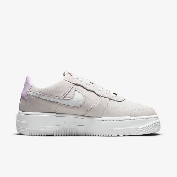 Nike Air Force 1 Pixel Sneakers Dames Wit Lichtbeige Roze | NK340FVU