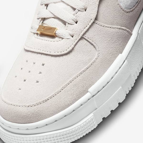 Nike Air Force 1 Pixel Sneakers Dames Wit Lichtbeige Roze | NK340FVU