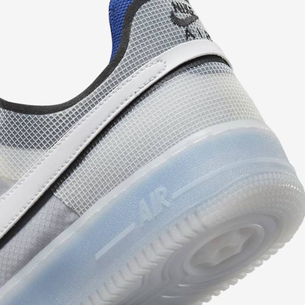 Nike Air Force 1 React Sneakers Heren Wit Lichtblauw Koningsblauw Blauw Wit | NK261UYR