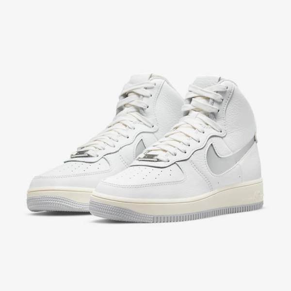 Nike Air Force 1 Sculpt Sneakers Dames Wit Zilver | NK079LIZ