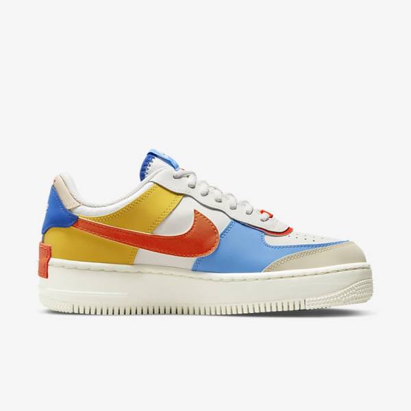 Nike Air Force 1 Shadow Sneakers Dames Koningsblauw Oranje Blauw | NK087BEM