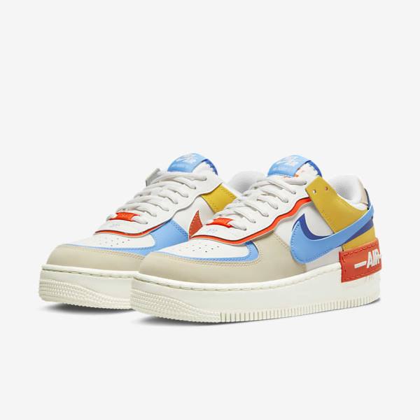 Nike Air Force 1 Shadow Sneakers Dames Koningsblauw Oranje Blauw | NK087BEM