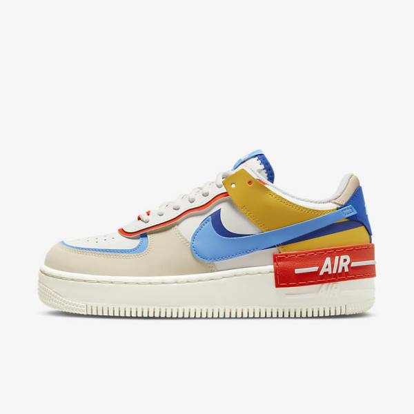 Nike Air Force 1 Shadow Sneakers Dames Koningsblauw Oranje Blauw | NK087BEM