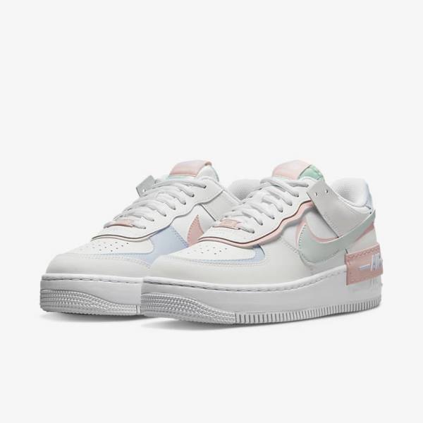 Nike Air Force 1 Shadow Sneakers Dames Wit Mintgroen Grijs | NK650JQM