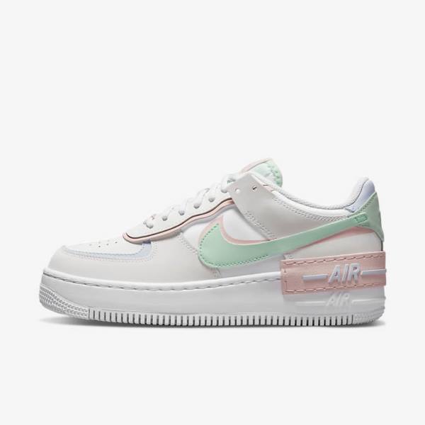 Nike Air Force 1 Shadow Sneakers Dames Wit Mintgroen Grijs | NK650JQM