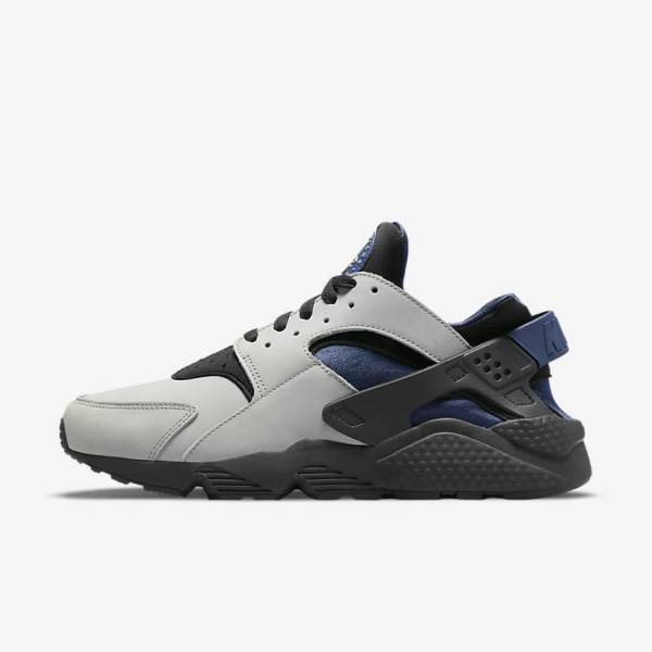 Nike Air Huarache LE Sneakers Heren Grijs Zwart Donkerblauw | NK629YEM