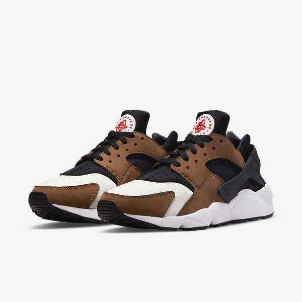 Nike Air Huarache LE Sneakers Heren Zwart Wit Rood | NK372XSF