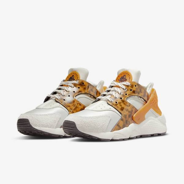 Nike Air Huarache Sneakers Dames Bruin Lichtbeige Geel | NK156LBT