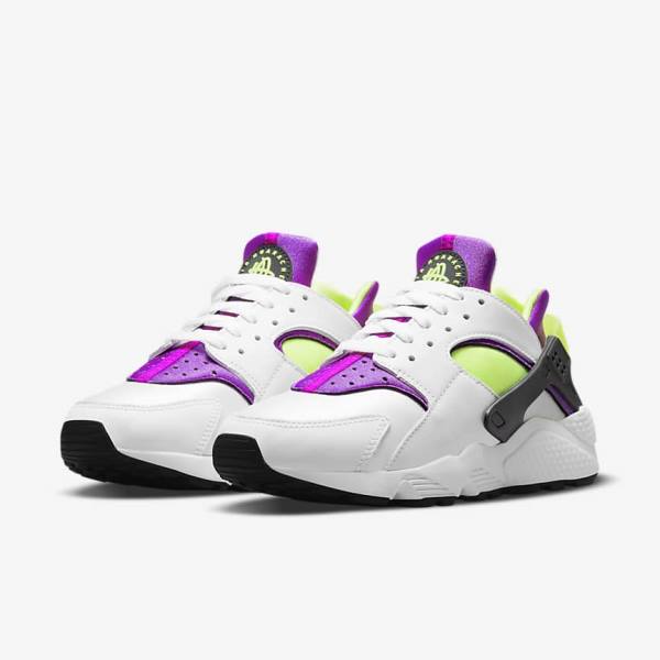 Nike Air Huarache Sneakers Dames Wit Zwart Geel | NK926CTR