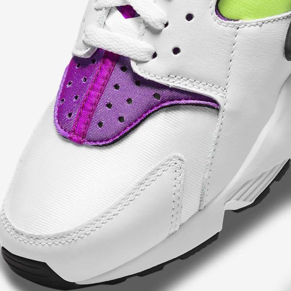 Nike Air Huarache Sneakers Dames Wit Zwart Geel | NK926CTR